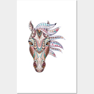Horses Head Colorful Design Nice Abstract Horses Heads for any Horse Lover. Posters and Art